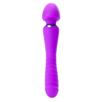 Masażer łechtaczki 2w1 sex wibrator ogrzewany 22cm